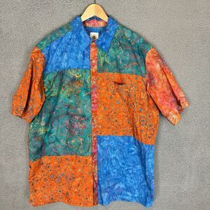 The Territory Ahead Shirt Mens XLT Short Sleeve‎ Button Up Tropical Multicolor